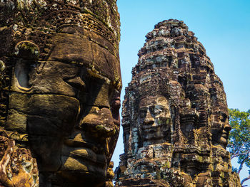 Low angle view of statue of temple