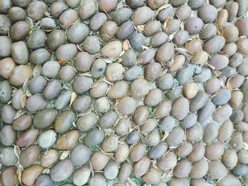 Full frame shot of pebbles for sale at market