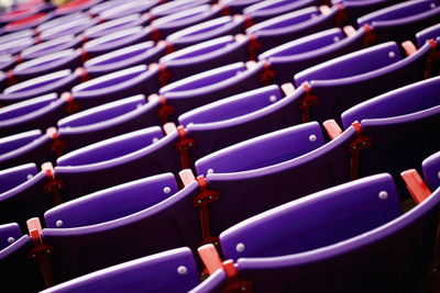 Tilt image of empty seat in theater