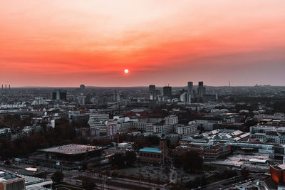 Cityscape at sunset