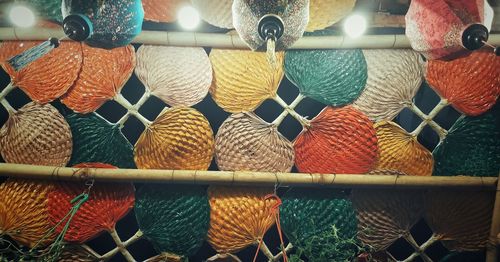 Full frame shot of multi colored candies for sale in market