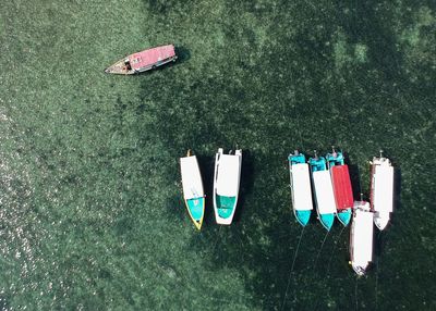 High angle view of umbrella