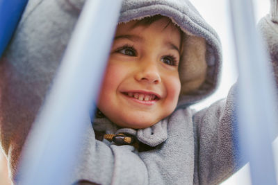 Portrait of cute baby smiling