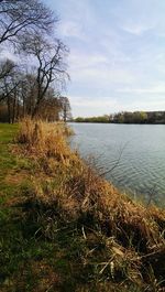 Scenic view of calm lake