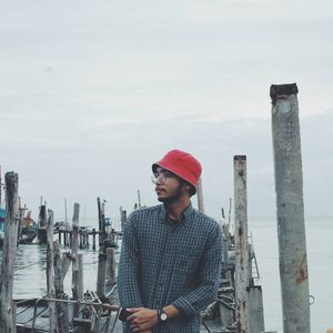 Man standing against sky