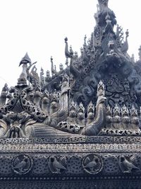 Low angle view of buddha statue