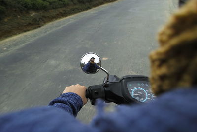 Man photographing through camera