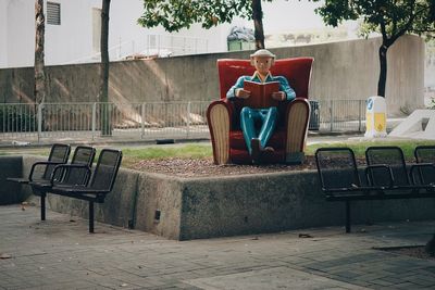 Empty chairs and tables