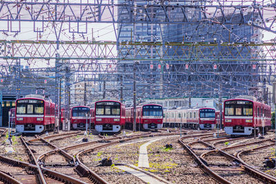 Train on railroad station