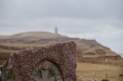 Close-up of old rock