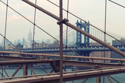 Manhattan bridge and brooklyn bridge over east river