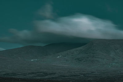 Scenic view of mountain against sky