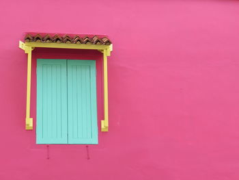 Close-up of pink wall