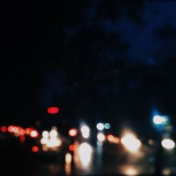Defocused lights at night