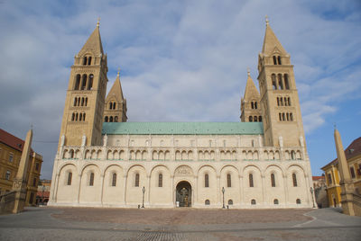 Facade of cathedral against sky