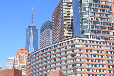 Low angle view of empire state building