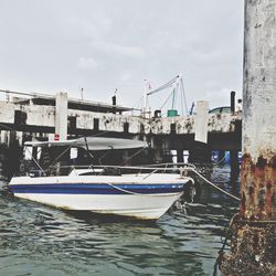 Boats in harbor