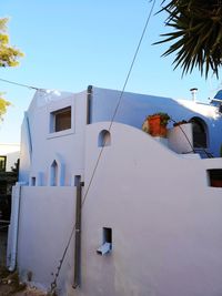 White houses against clear blue sky