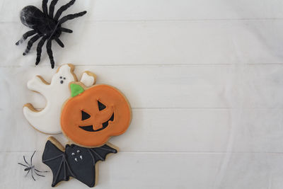 Close-up of pumpkin on table