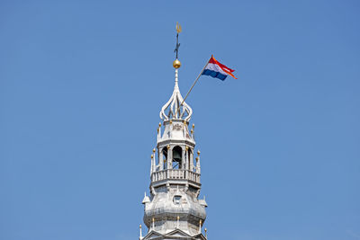 Tower of the noorderkerk in amsterdam the netherlands at kingsday