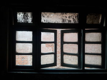 Glass window of building