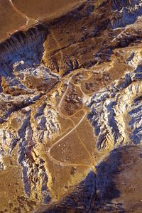 High angle view of land