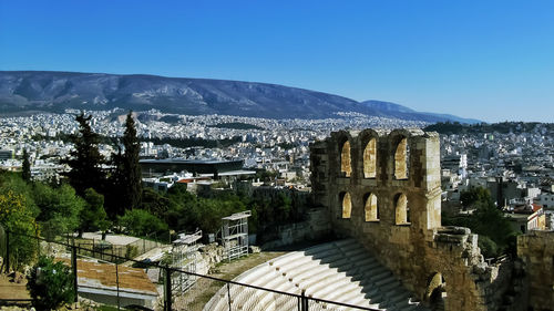 High angle view of cityscape