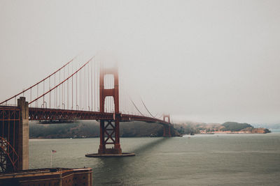 Golden gate bridge in foggy weather