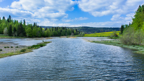 Scenic view of river against sky