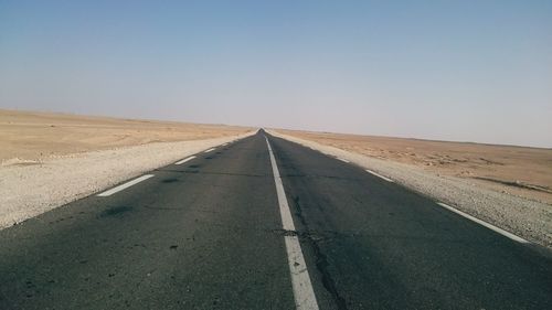 View of road against clear sky