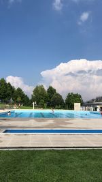 View of swimming pool against sky