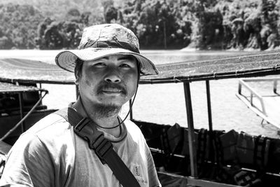 Portrait of man wearing hat