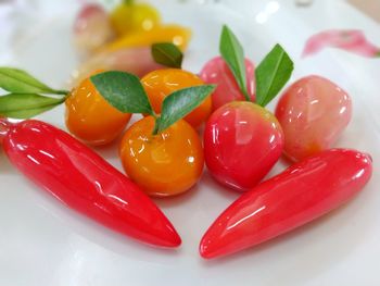 Close-up of gelatin dessert in plate