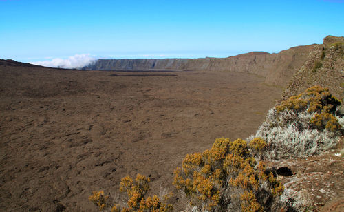 Scenic view of desert against sky