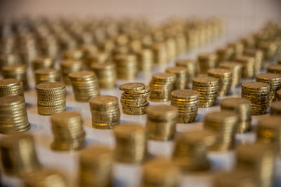 Close-up of coins