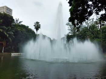 View of waterfall against sky