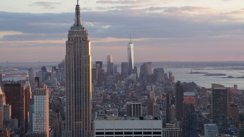 Aerial view of buildings in city