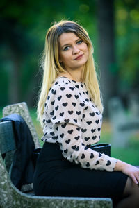 Portrait of smiling young woman