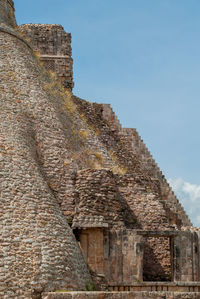 Low angle view of old building against sky