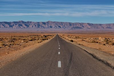 Road amidst field