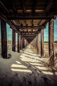 Shadow of below bridge in sky