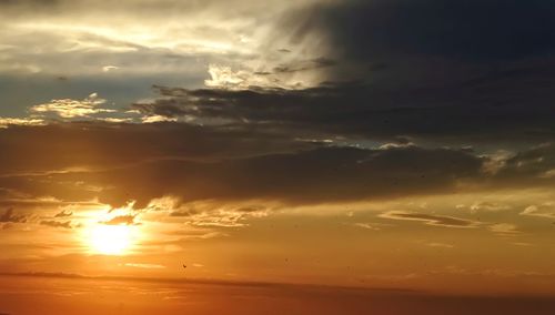 Low angle view of sky during sunset