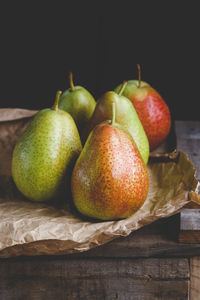 Close-up of fruits on table