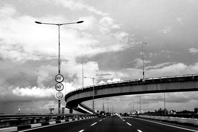Low angle view of highway against sky