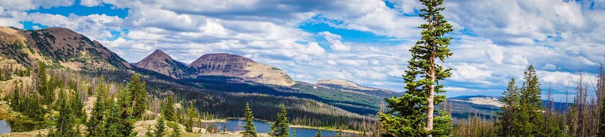 Panoramic view of mountains against sky