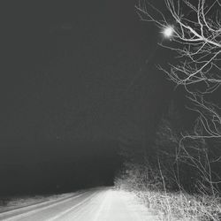 View of road at night