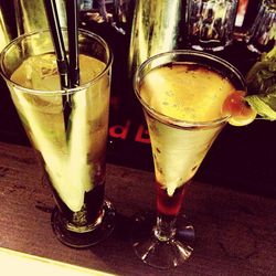 Close-up of drink on table