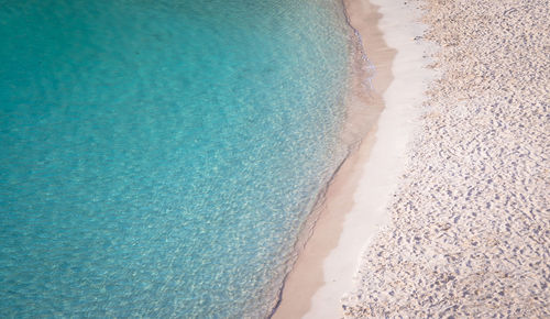 High angle view of beach