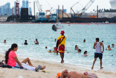 Group of people on beach