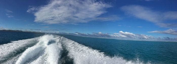 Panoramic view of sea against sky
